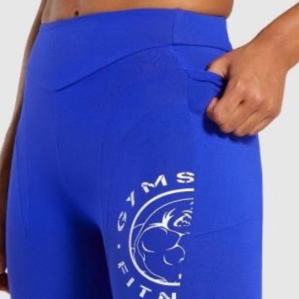 Gymshark Cobalt/White Legacy Fitness Leggings - Picture 3 of 8
